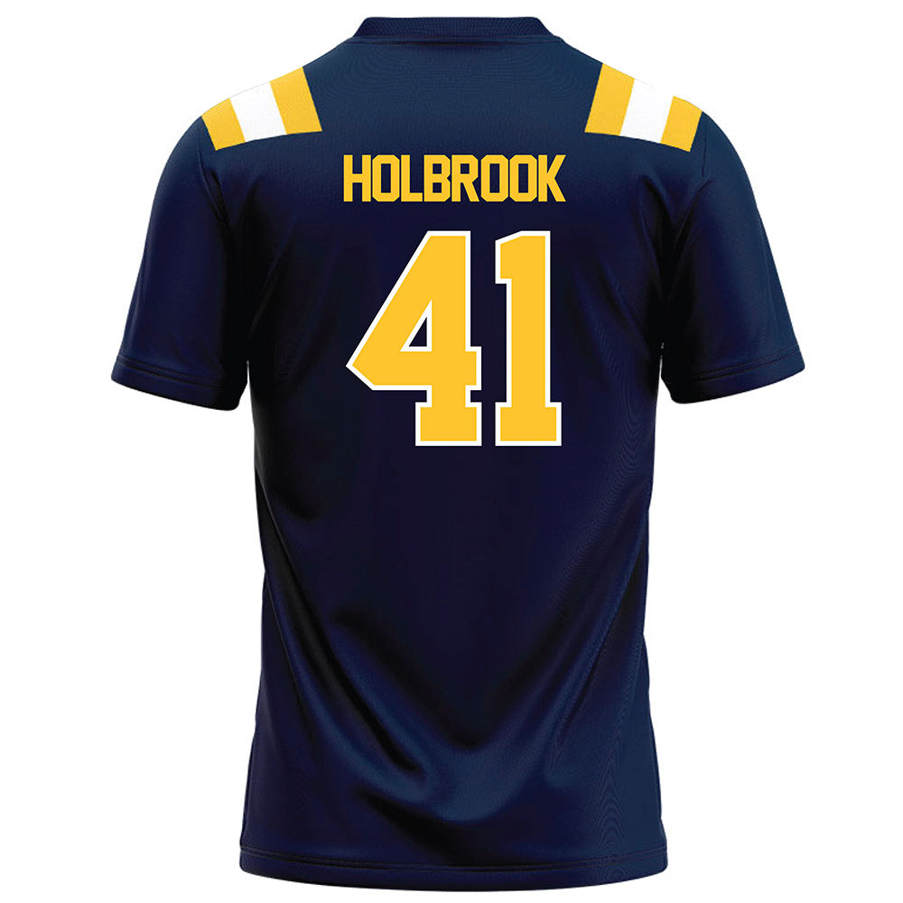 East Tennessee State - NCAA Football : Nathan Holbrook - Navy Football Jersey-1