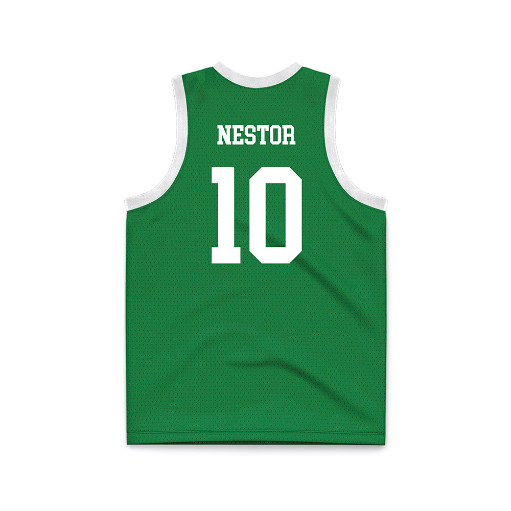 North Texas - NCAA Women's Basketball : Megan Nestor - Green Basketball Jersey-1