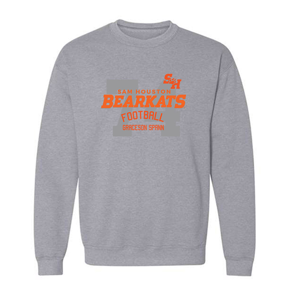 SHSU - NCAA Football : Graceson Spann - Classic Fashion Shersey Crewneck Sweatshirt-0