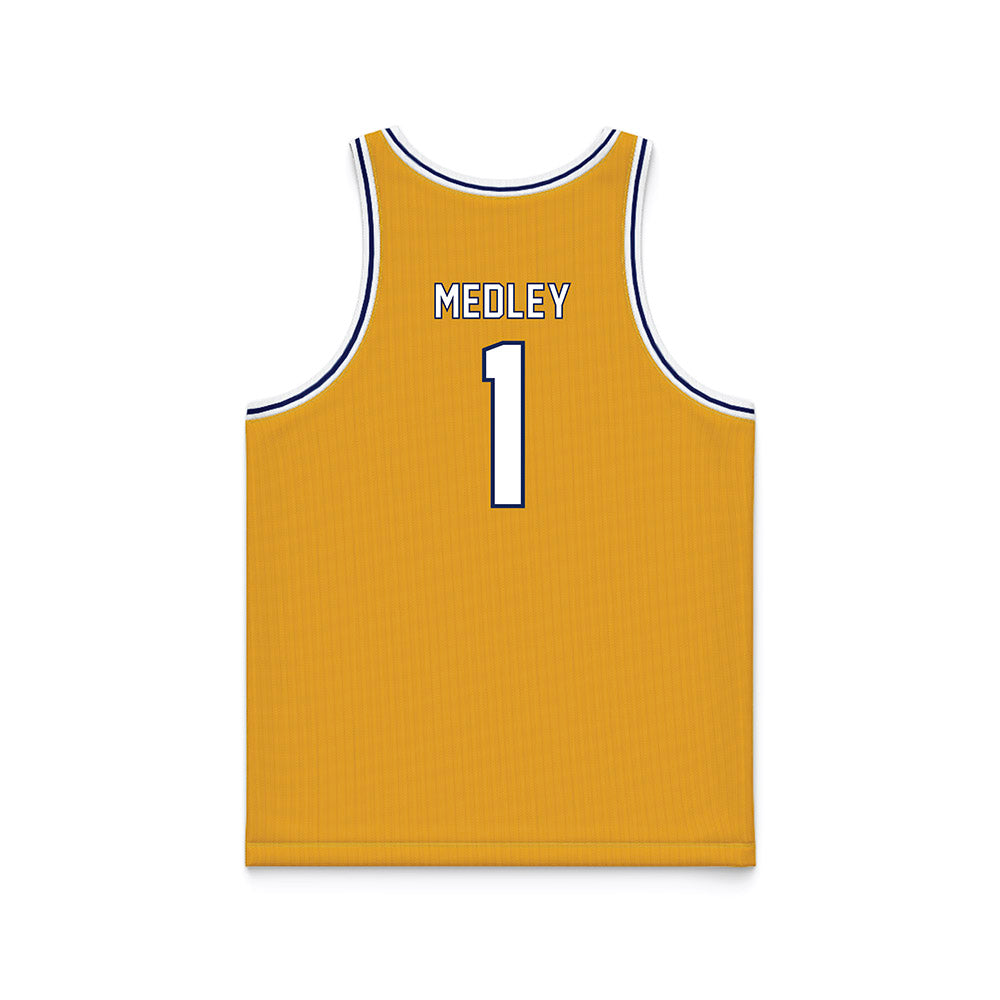 Kent State - NCAA Men's Basketball : Cian Medley - Gold Basketball Jersey-1