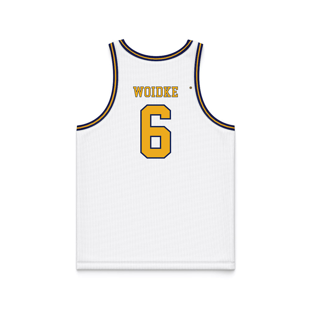 Kent State - NCAA Men's Basketball : Quinn Woidke - White Basketball Jersey-1
