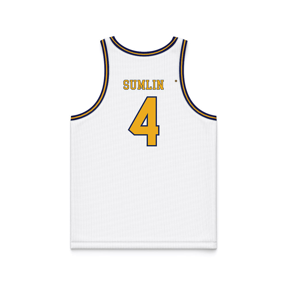 Kent State - NCAA Men's Basketball : Jamal Sumlin - White Basketball Jersey