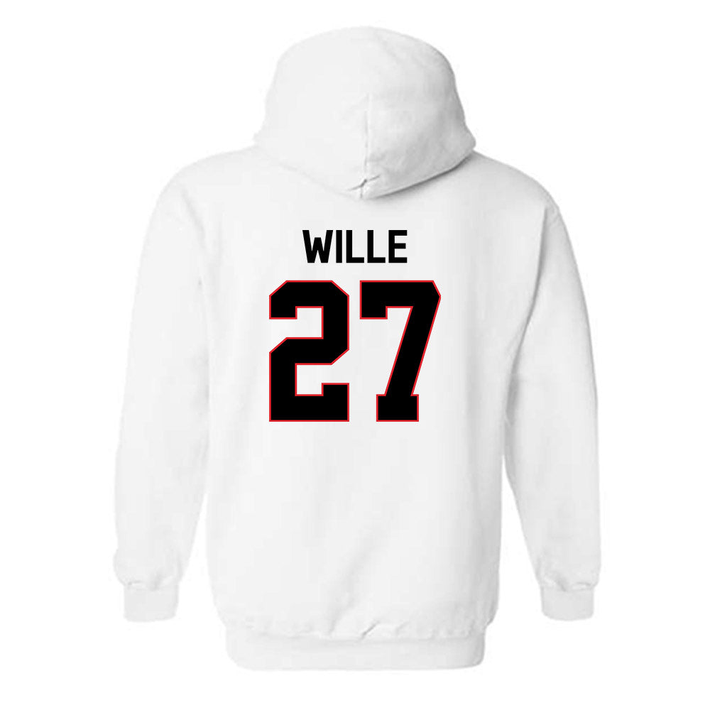 Davidson - NCAA Baseball : Tyler Wille - Classic Fashion Shersey Hooded Sweatshirt-1