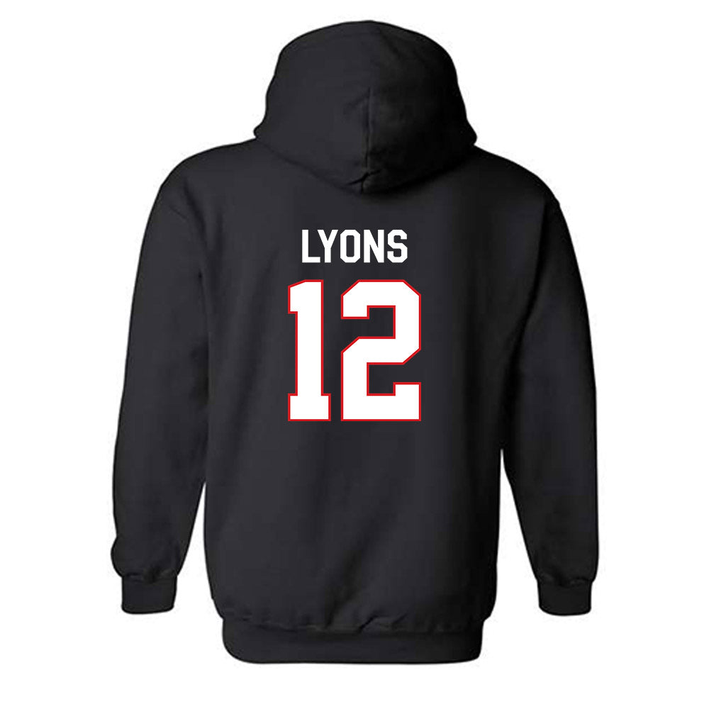 Davidson - NCAA Football : Christian Lyons - Classic Fashion Shersey Hooded Sweatshirt-1