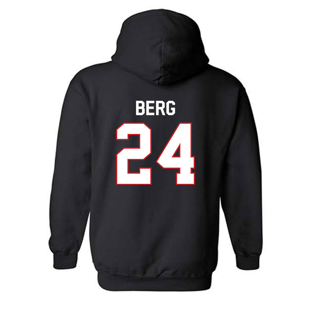 Davidson - NCAA Football : Brodey Berg - Classic Fashion Shersey Hooded Sweatshirt-1