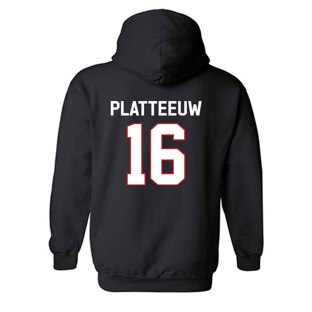 Davidson - NCAA Men's Basketball : Ian Platteeuw - Classic Fashion Shersey Hooded Sweatshirt-1