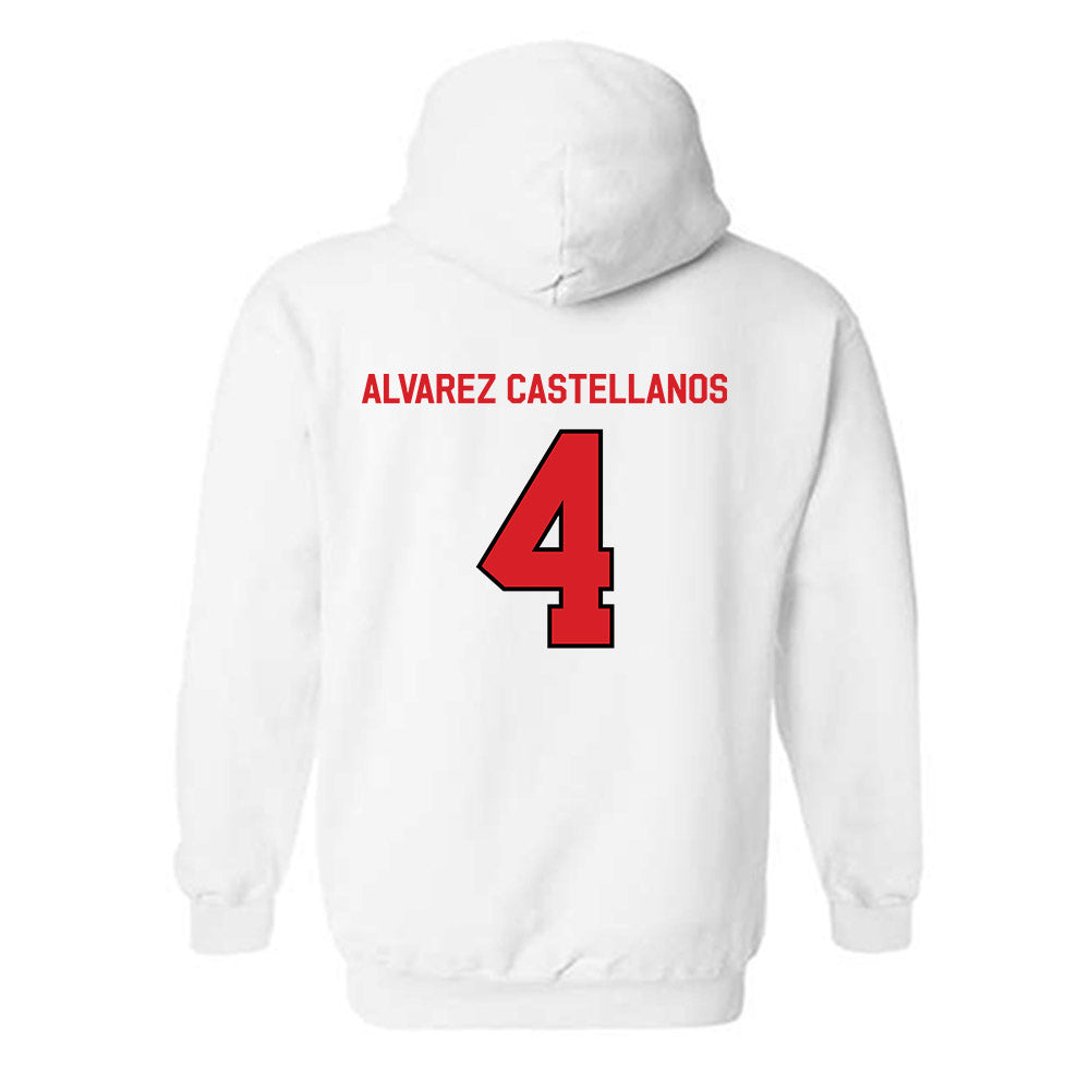 Davidson - NCAA Women's Basketball : Elena Alvarez Castellanos - Classic Fashion Shersey Hooded Sweatshirt-1