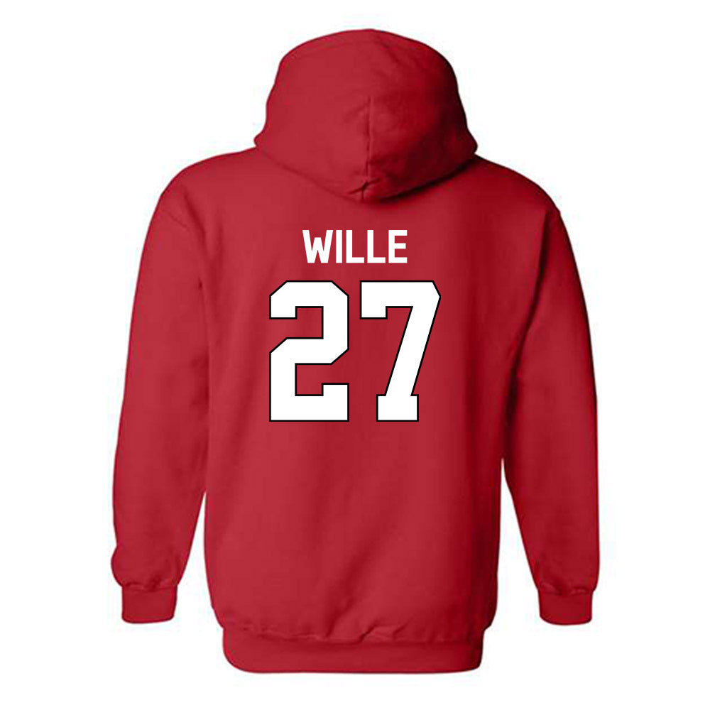 Davidson - NCAA Baseball : Tyler Wille - Classic Fashion Shersey Hooded Sweatshirt-1