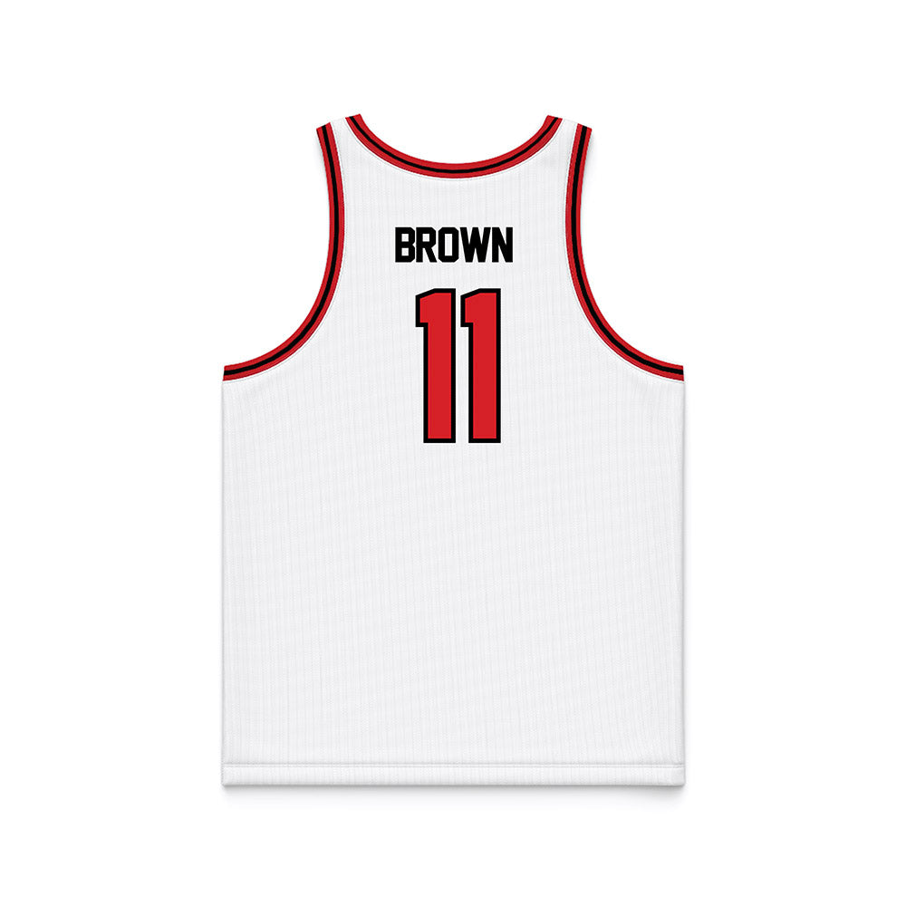 Davidson - NCAA Men's Basketball : Sam Brown - White Basketball Jersey-1