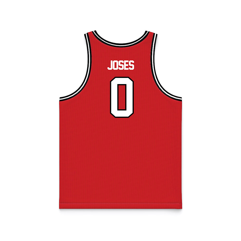 Davidson - NCAA Men's Basketball : Manie Joses - Red Basketball Jersey