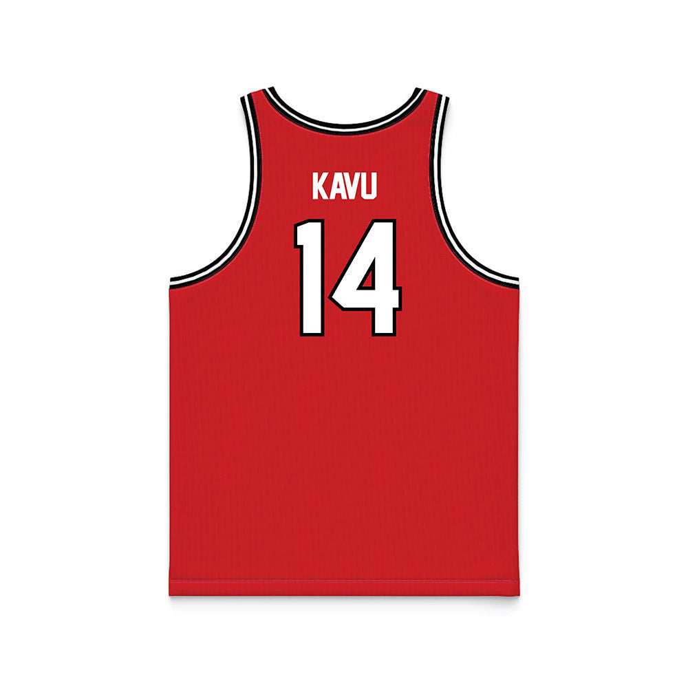 Davidson - NCAA Men's Basketball : Phillip Kavu - Red Basketball Jersey