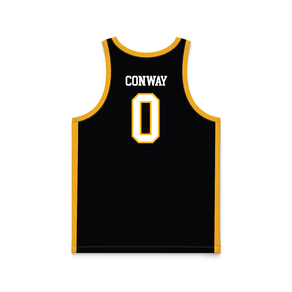 Towson - NCAA Men's Basketball : Ryan Conway - black Basketball Jersey-1