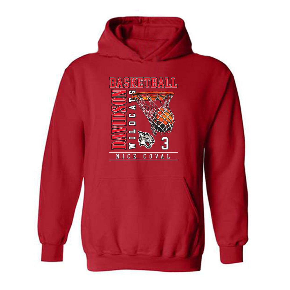 Davidson - NCAA Men's Basketball : Nick Coval - Classic Fashion Shersey Hooded Sweatshirt