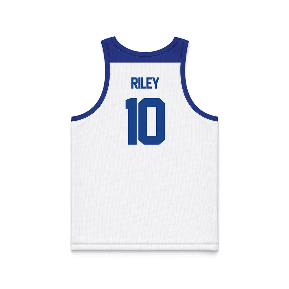 Tulsa - NCAA Men's Basketball : Tylen Riley - Blue Basketball Jersey-1