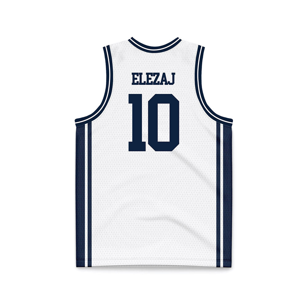 UConn - NCAA Men's Basketball : Rrezon Elezaj - White Basketball Jersey-1