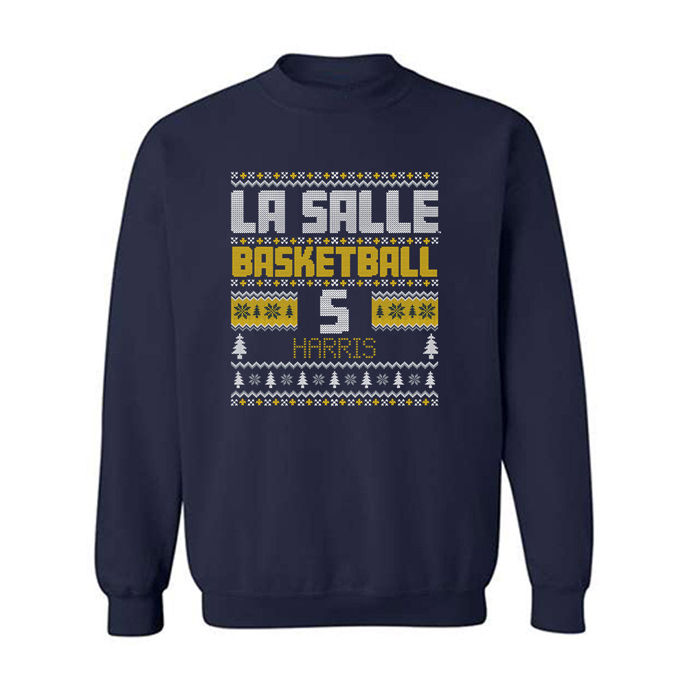 La Salle - NCAA Men's Basketball : Josiah Harris - Crewneck Sweatshirt-0