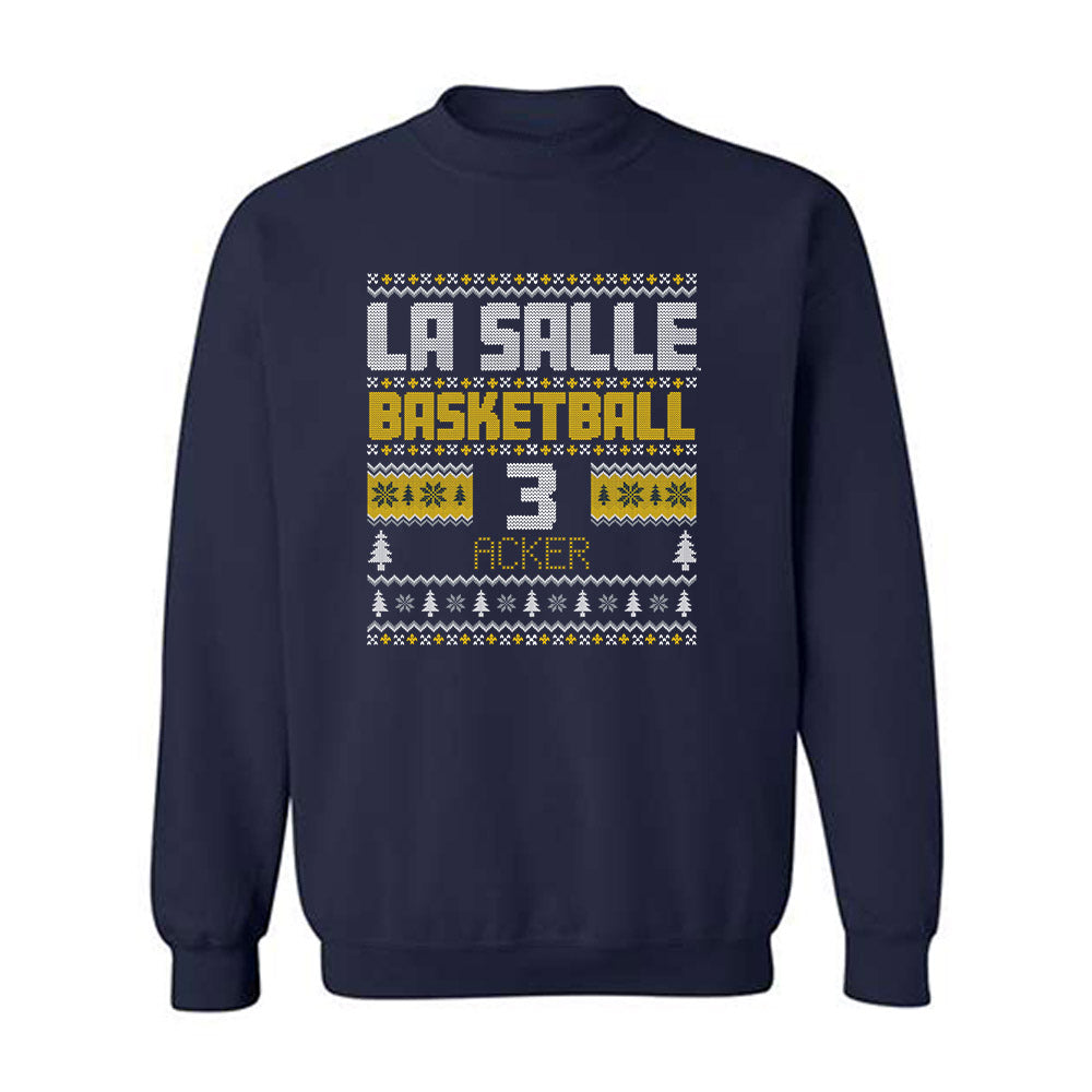 La Salle - NCAA Men's Basketball : Eric Acker - Crewneck Sweatshirt-0