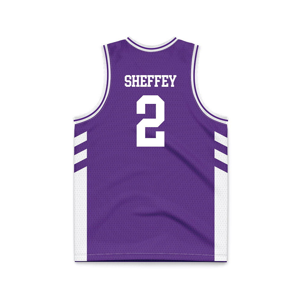 TCU - NCAA Women's Basketball : Veronica Sheffey - Purple Basketball Jersey-1