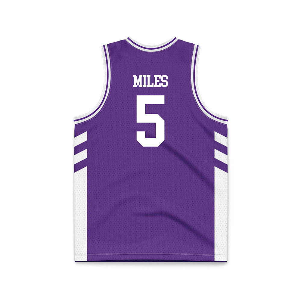 TCU - NCAA Women's Basketball : Olivia Miles - Purple Basketball Jersey-1
