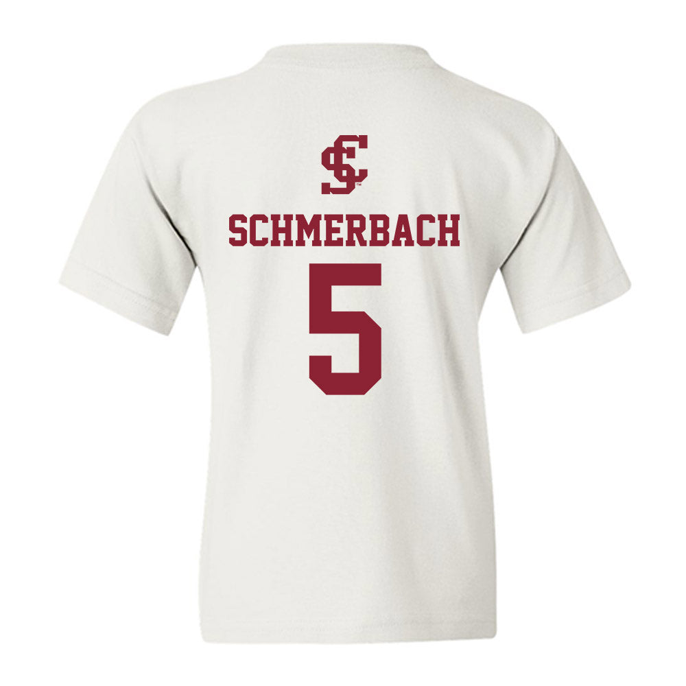 SCU - NCAA Women's Basketball : Sara Schmerbach - Youth T-Shirt-1