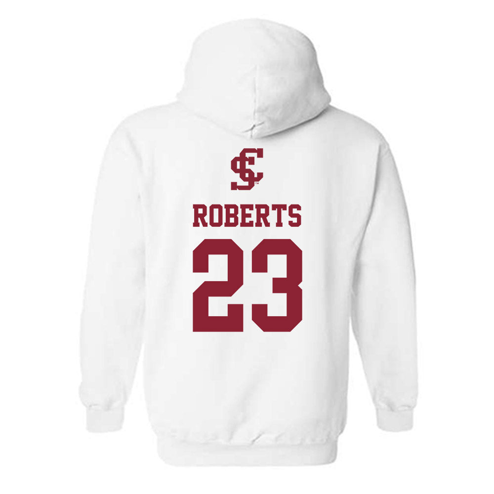 SCU - NCAA Men's Soccer : Spencer Roberts - Sports Shersey Hooded Sweatshirt-1