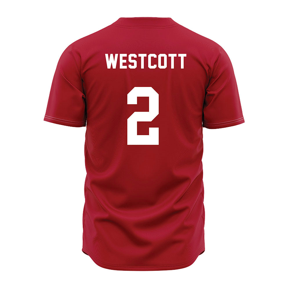 Nicholls State - NCAA Baseball : Christian Westcott - Red Jersey-1