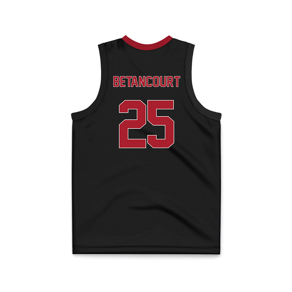 Nicholls State - NCAA Men's Basketball : Domanic Betancourt - Black Basketball Jersey-1