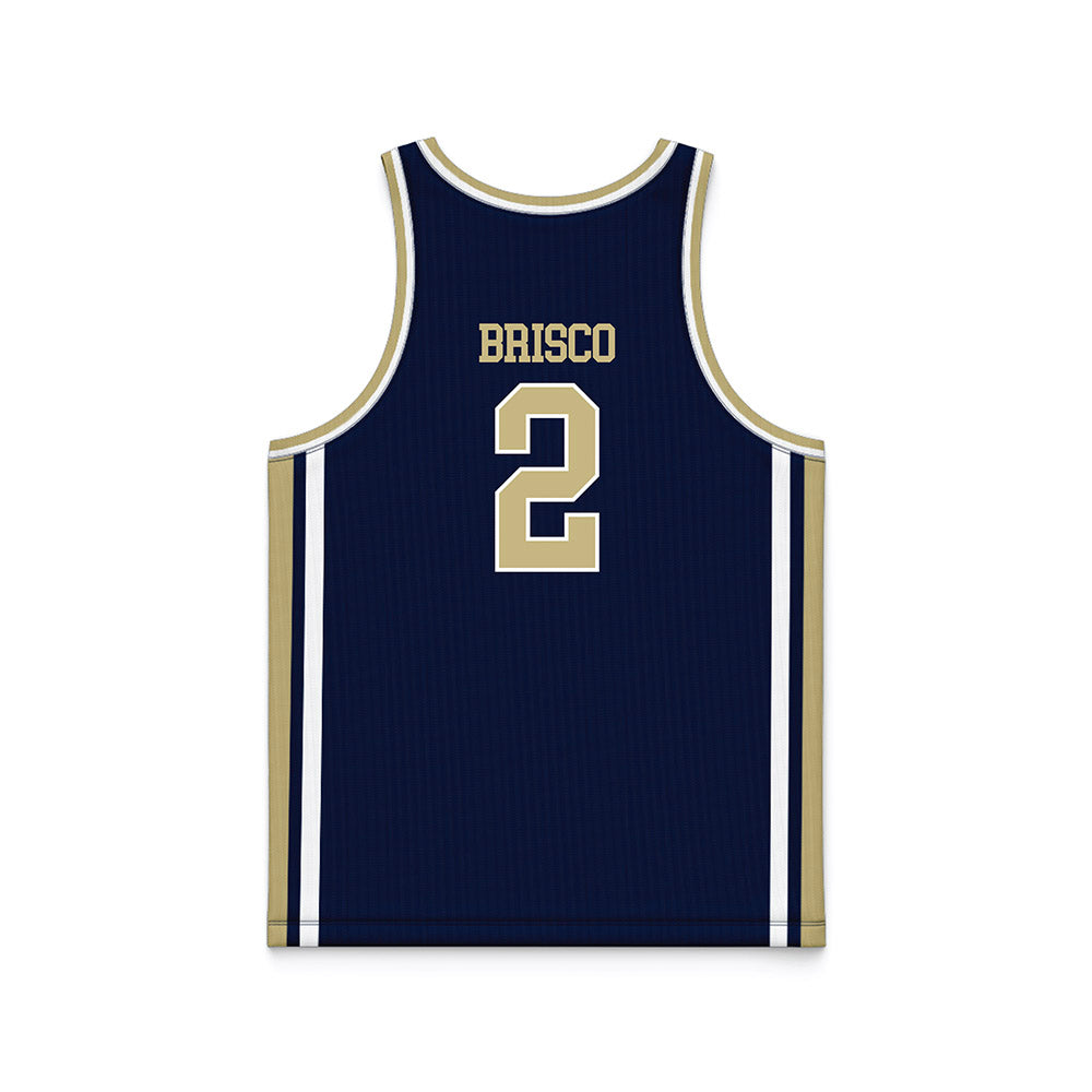 Akron - NCAA Men's Basketball : Rich Brisco - Navy Basketball Jersey