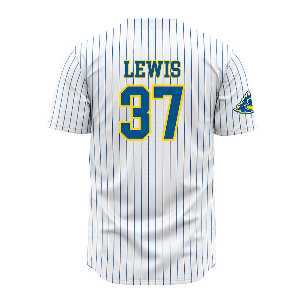 Delaware - NCAA Baseball : Evan Lewis - Pinstripe Jersey