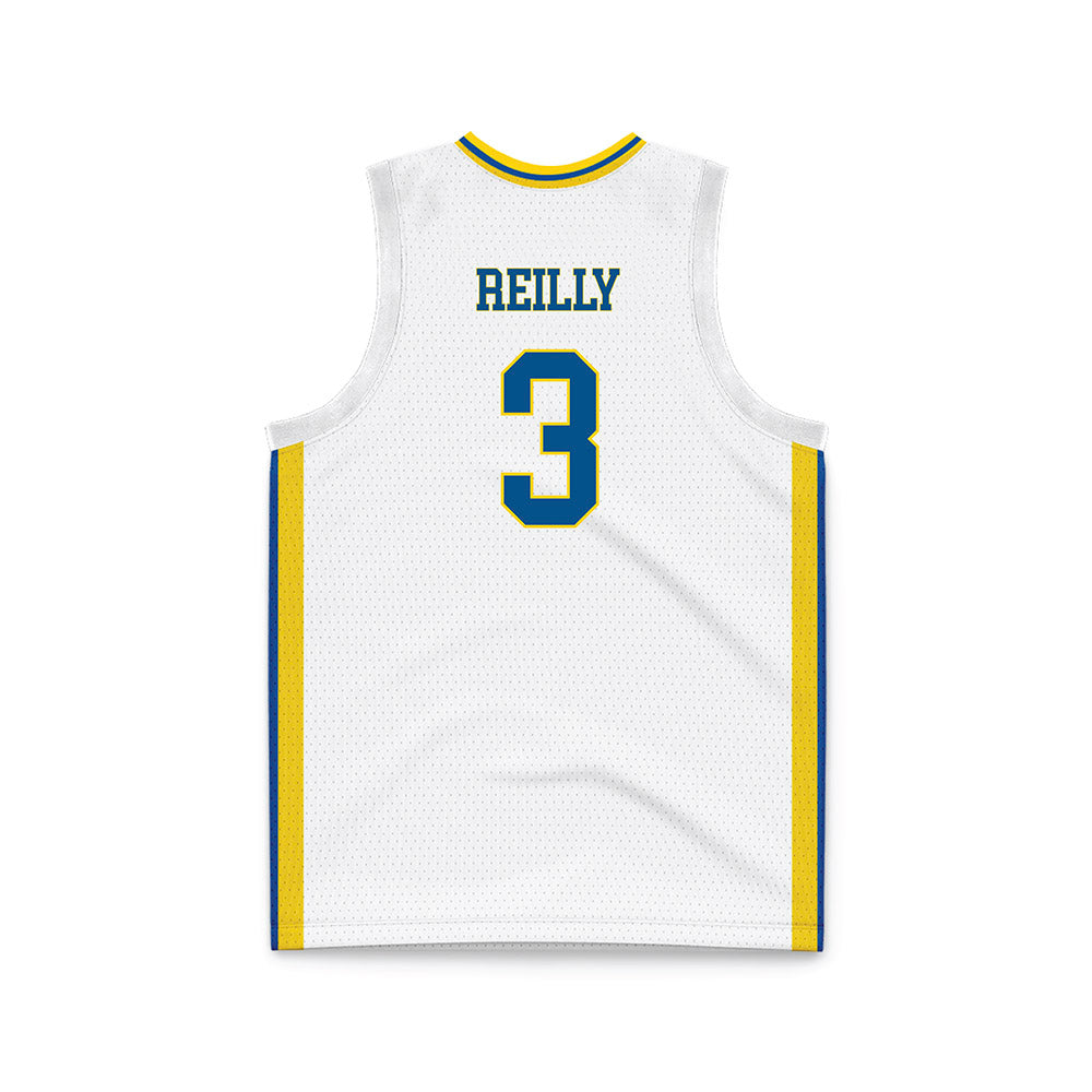 Delaware - NCAA Men's Basketball : Cavan Reilly - White Basketball Jersey-1