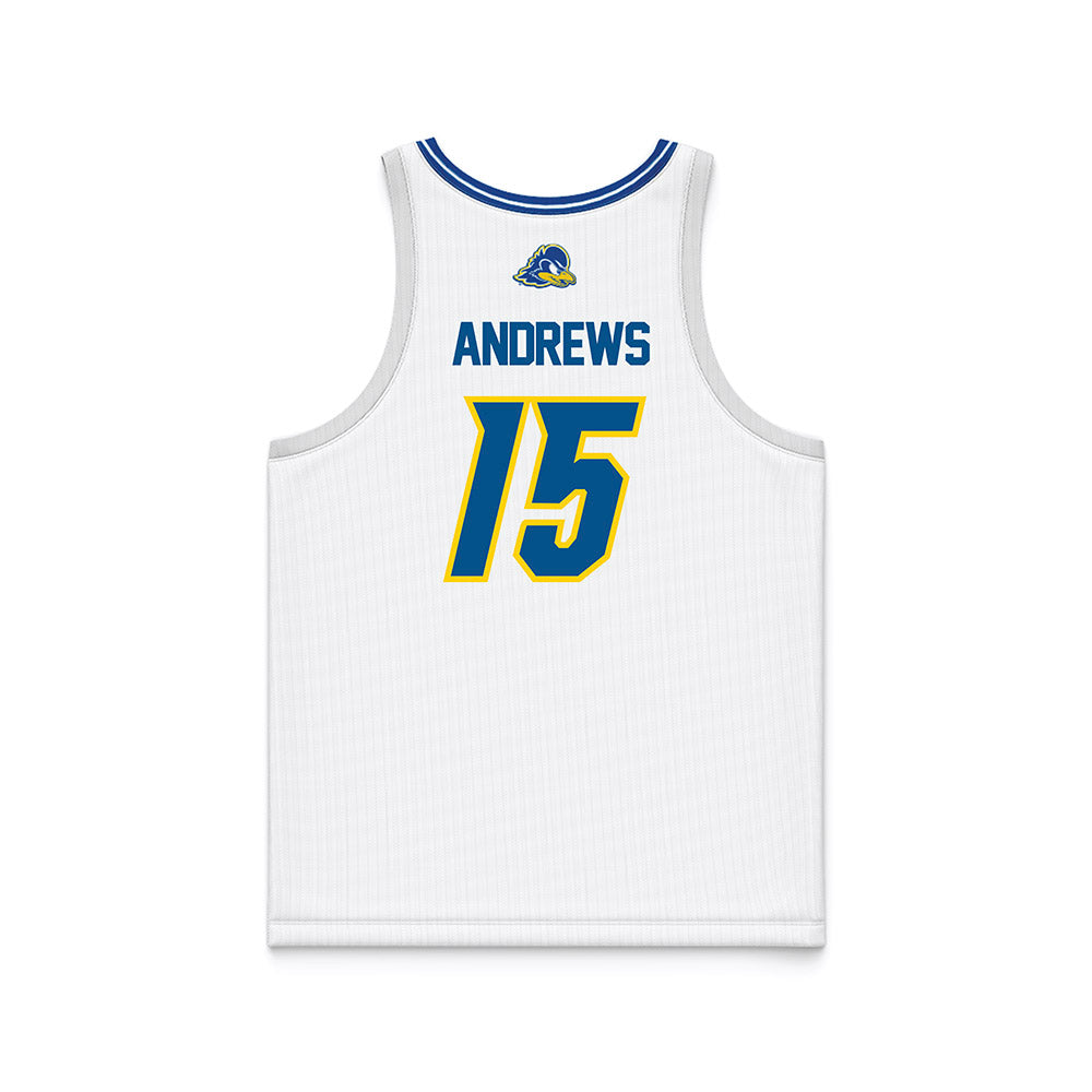 Delaware - NCAA Women's Basketball : Ava Andrews - White Basketball Jersey-1