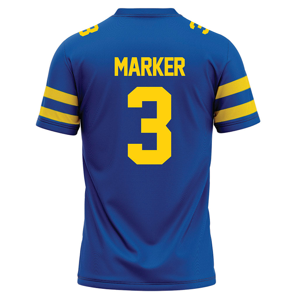 Delaware - NCAA Football : Zach Marker - Blue Football Jersey-1