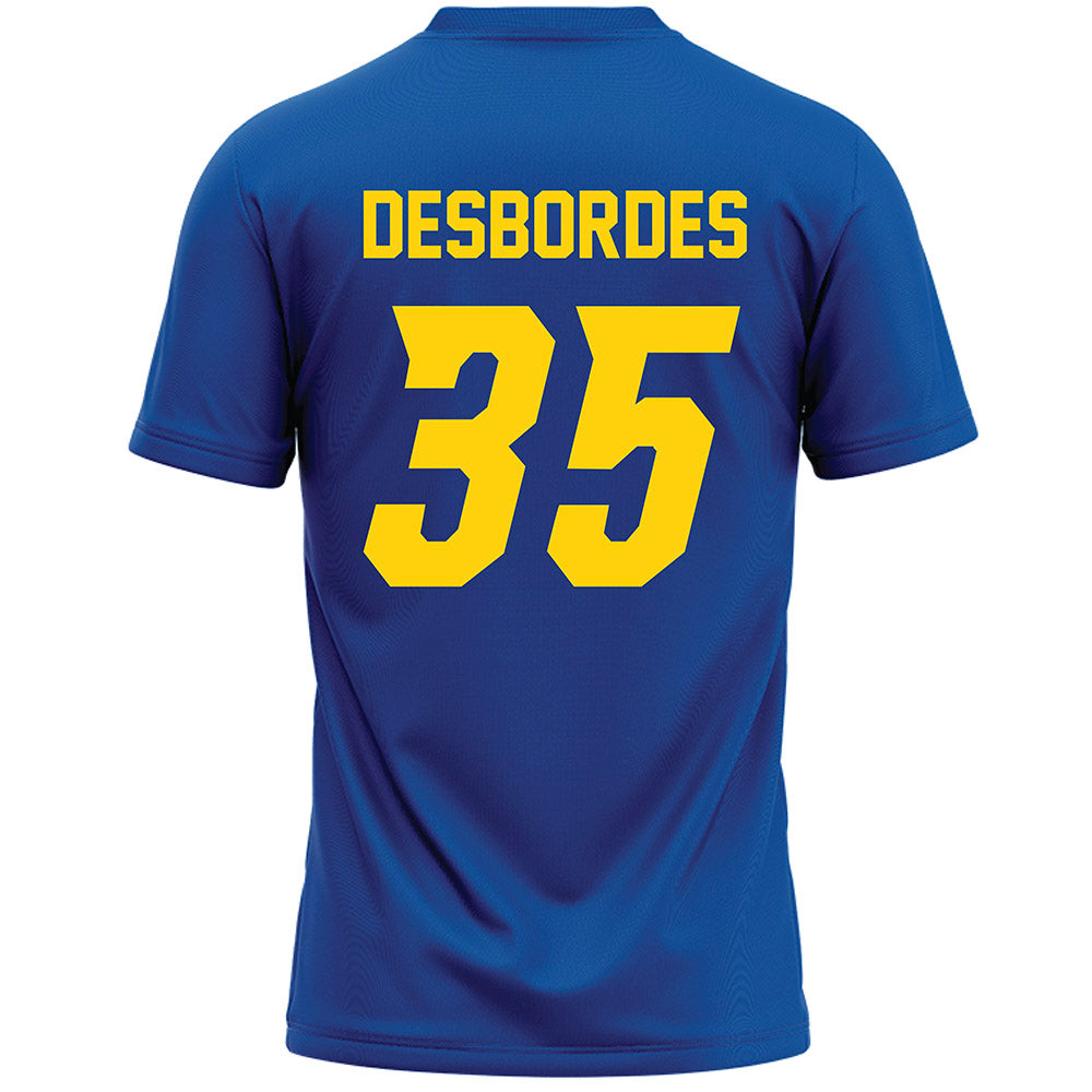 Delaware - NCAA Women's Lacrosse : Nichelle Desbordes - Blue Lacrosse Jersey -1