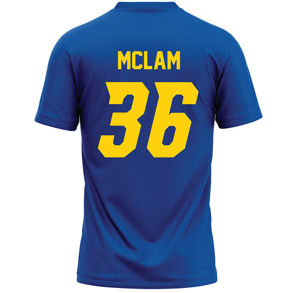 Delaware - NCAA Women's Lacrosse : Emma McLam - Blue Lacrosse Jersey -1