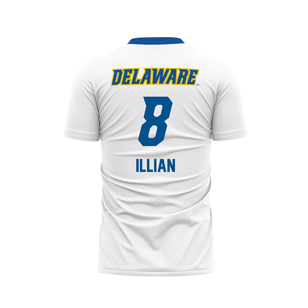 Delaware - NCAA Men's Soccer : Jordan Illian - White Soccer Jersey-1