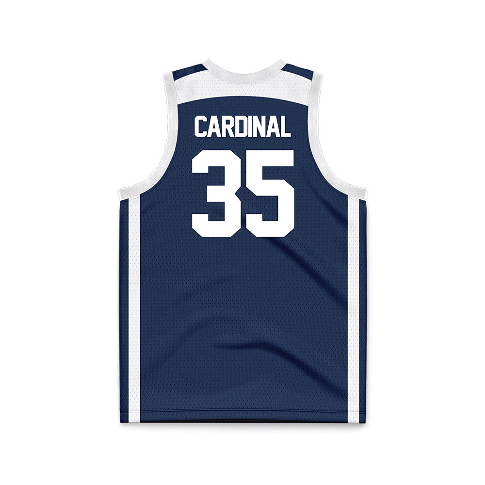 Butler - NCAA Men's Basketball : Bryson Cardinal - Navy Basketball Jersey-1