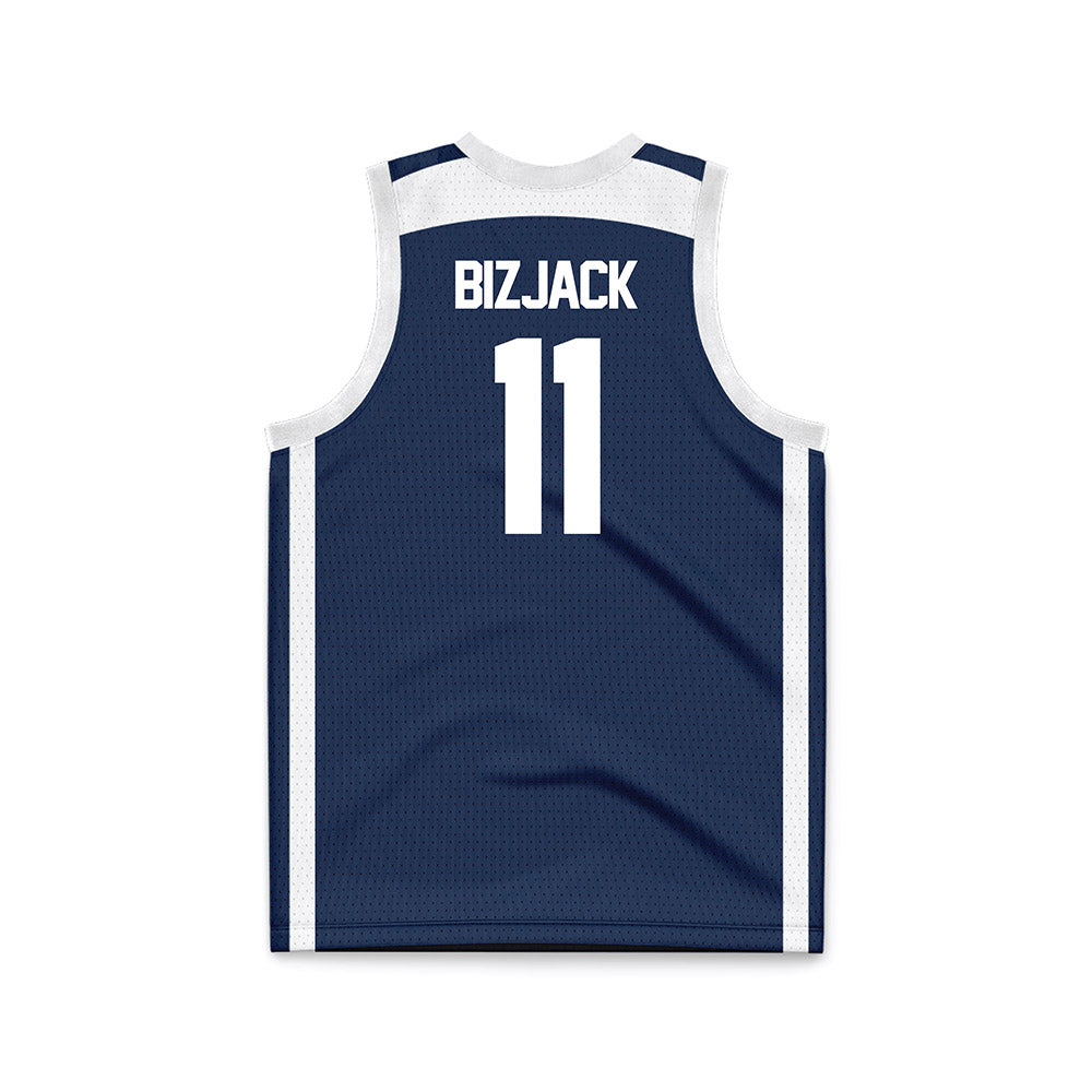 Butler - NCAA Men's Basketball : Finley Bizjack - Navy Basketball Jersey-1