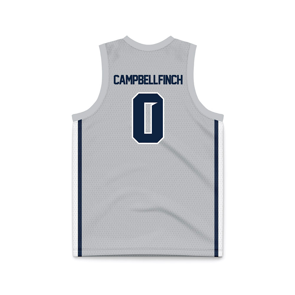 Samford - NCAA Men's Basketball : Isaiah Campbell-Finch - Grey Basketball Jersey-1
