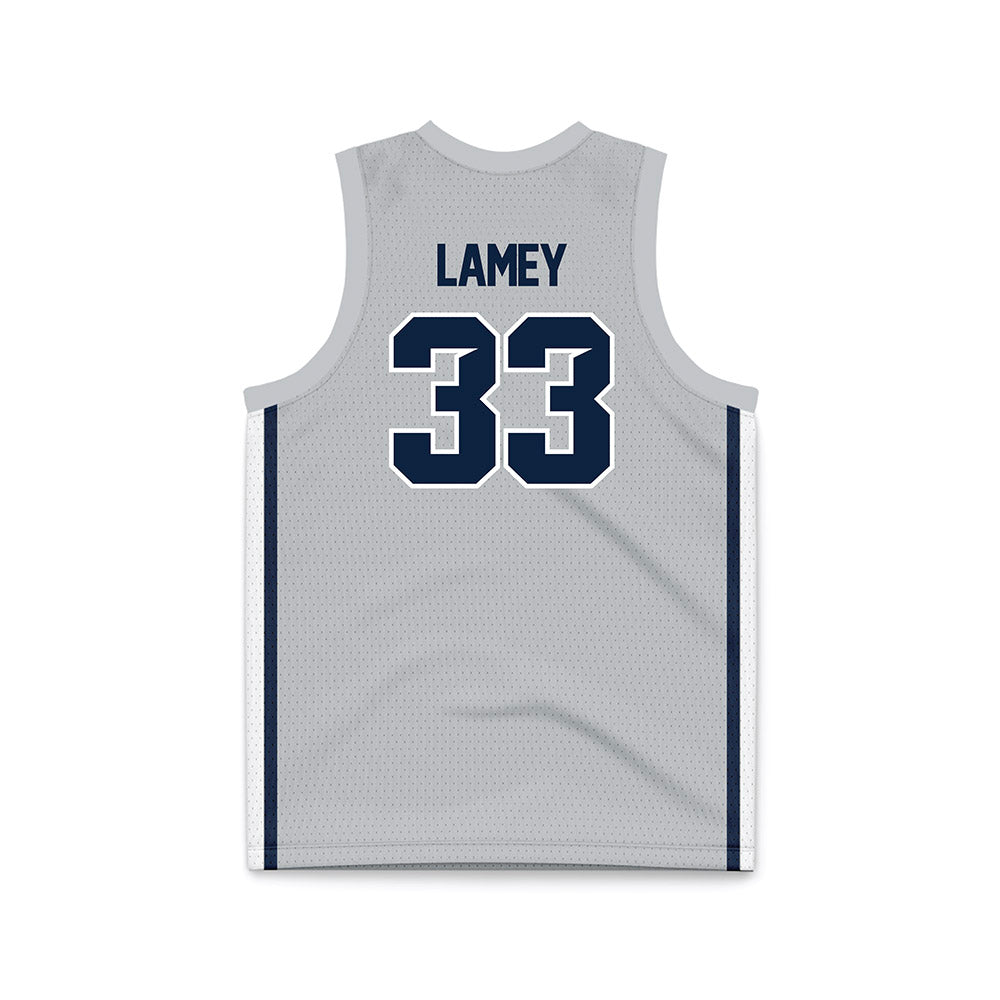 Samford - NCAA Men's Basketball : Zach Lamey - Grey Basketball Jersey-1