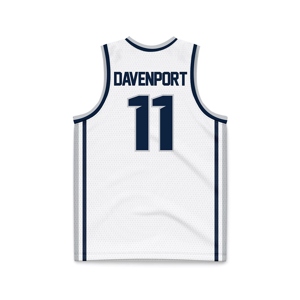 Samford - NCAA Men's Basketball : Cooper Davenport - White Basketball Jersey-1
