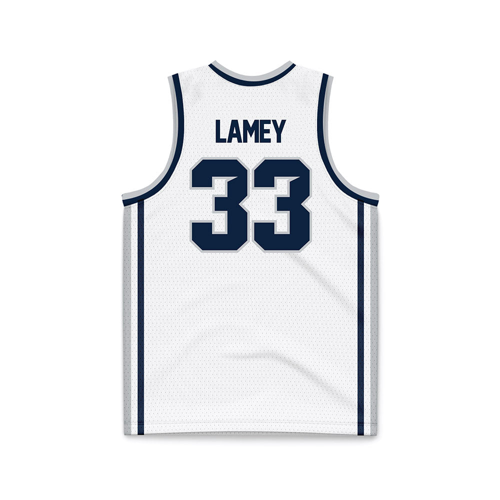 Samford - NCAA Men's Basketball : Zach Lamey - White Basketball Jersey-1