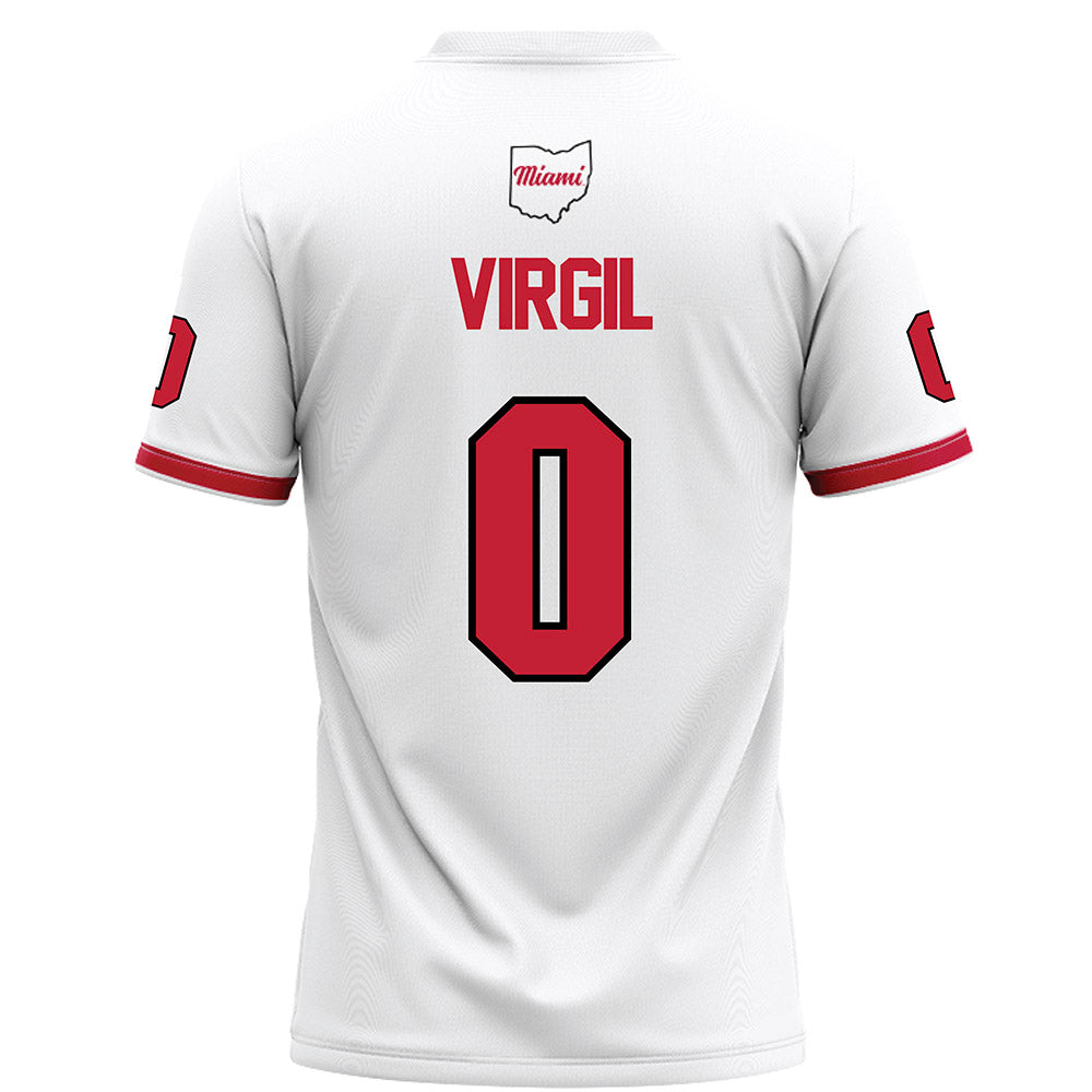 Miami of Ohio - NCAA Football : Reggie Virgil - White Football Jersey