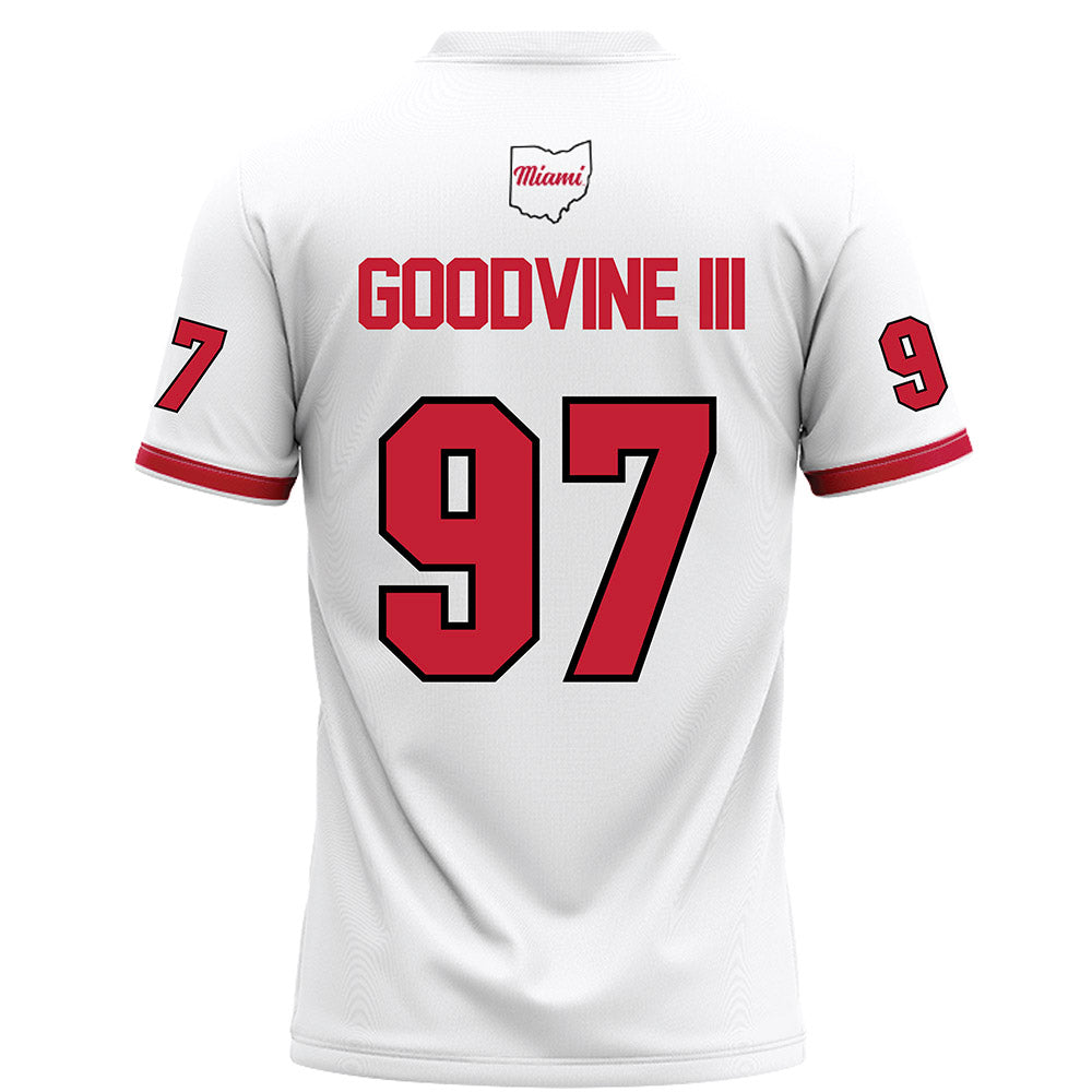 Miami of Ohio - NCAA Football : William Goodvine III - White Football Jersey-1