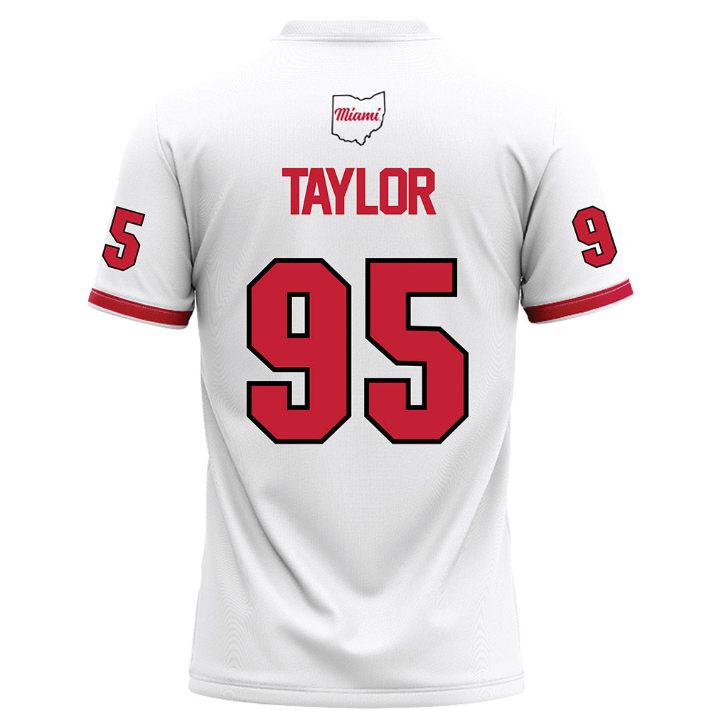 Miami of Ohio - NCAA Football : Aariz Taylor - White Football Jersey-1