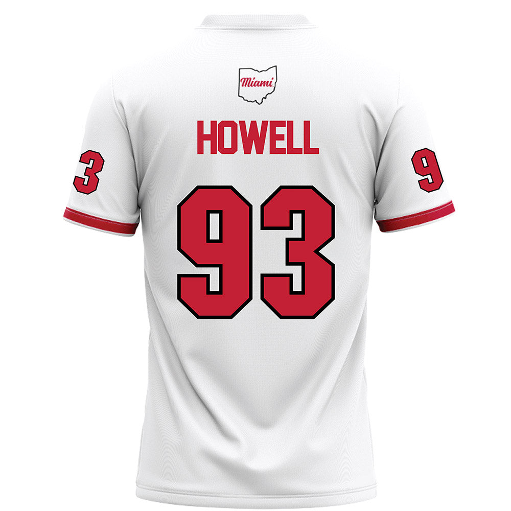Miami of Ohio - NCAA Football : Logan Howell - White Football Jersey-1