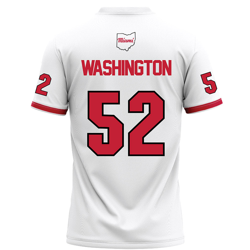 Miami of Ohio - NCAA Football : Nasir Washington - White Football Jersey-1