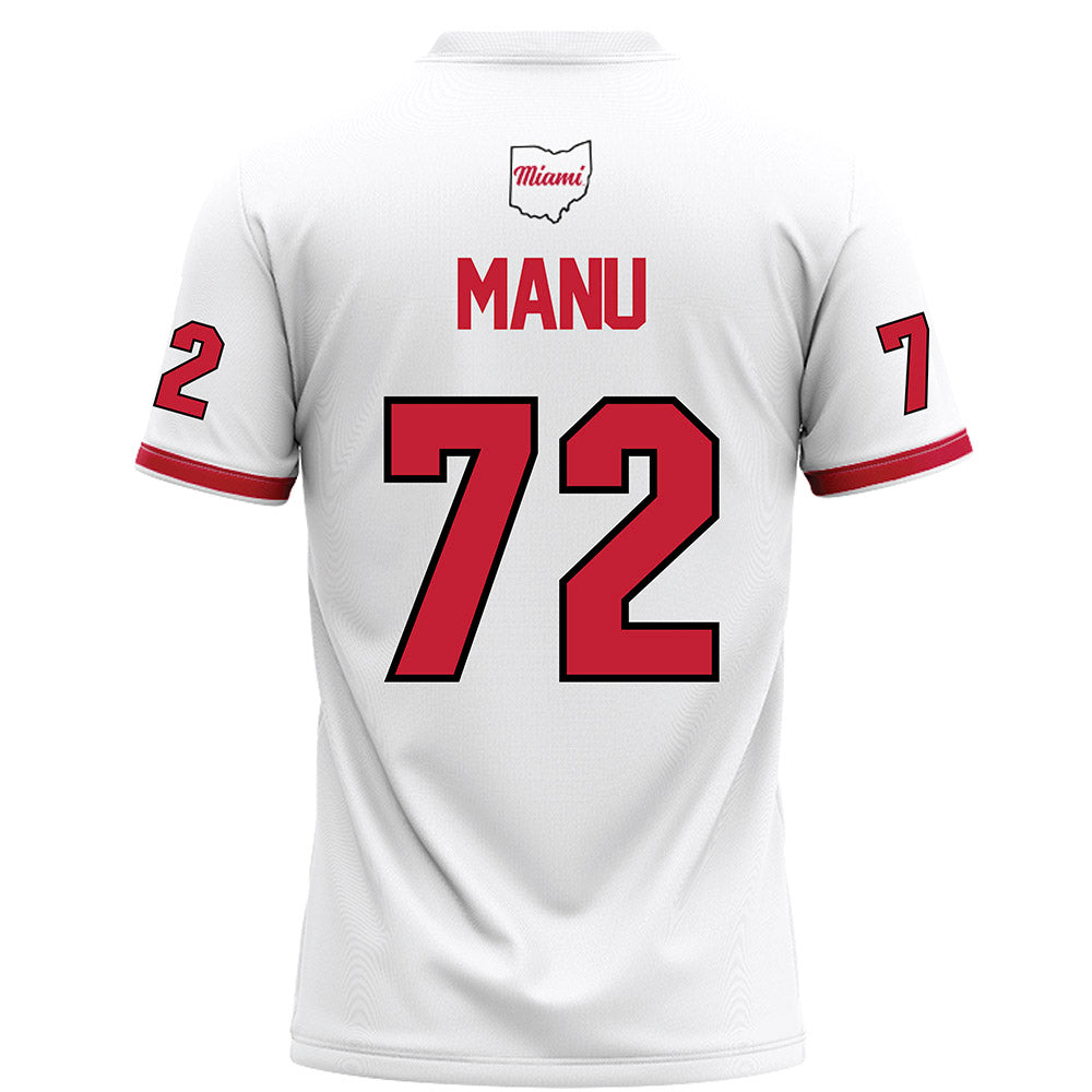 Miami of Ohio - NCAA Football : Kris Manu - White Football Jersey-1