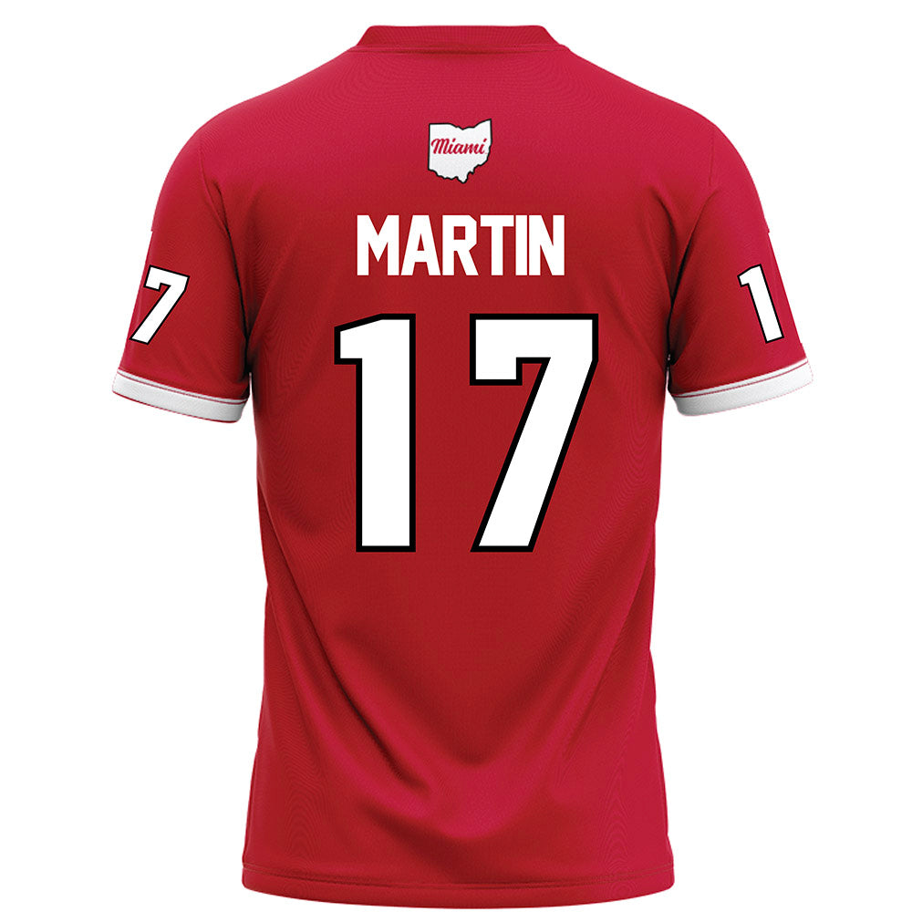 Miami of Ohio - NCAA Football : Kaleb Martin - Red Football Jersey-1