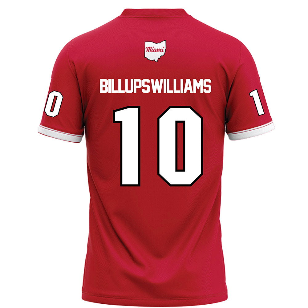 Miami of Ohio - NCAA Football : Lynel Billups-Williams - Red Football Jersey-1
