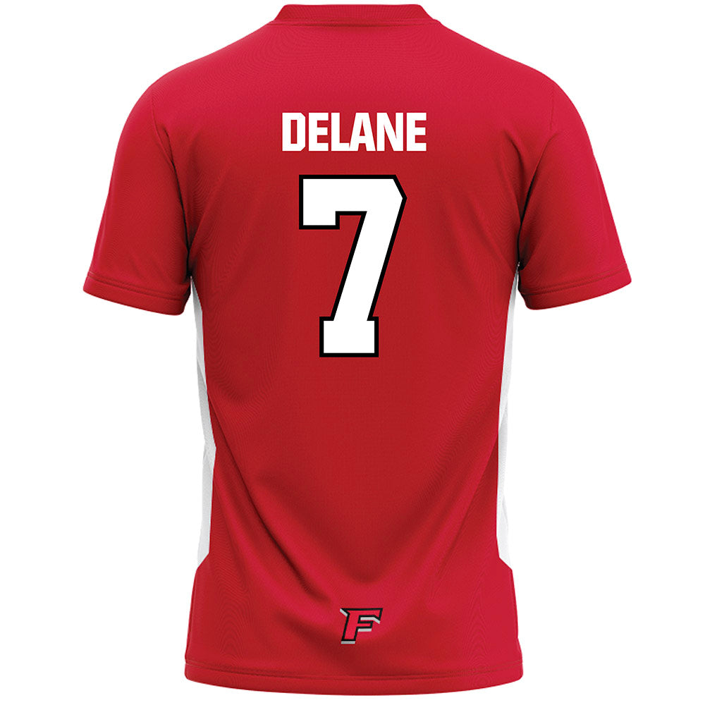 Fairfield - NCAA Men's Lacrosse : KJ Delane - Red Lacrosse Jersey